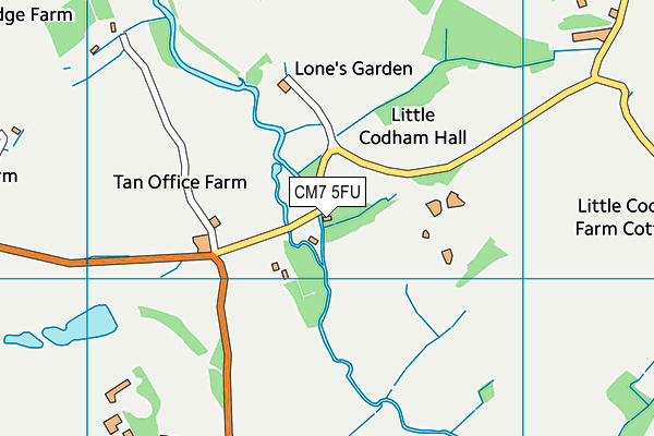 CM7 5FU map - OS VectorMap District (Ordnance Survey) CM7 5FU map - OS VectorMap District (Ordnance Survey)