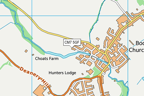 CM7 5GF map - OS VectorMap District (Ordnance Survey) CM7 5GF map - OS VectorMap District (Ordnance Survey)