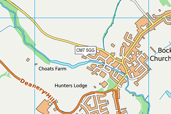 CM7 5GG map - OS VectorMap District (Ordnance Survey) CM7 5GG map - OS VectorMap District (Ordnance Survey)