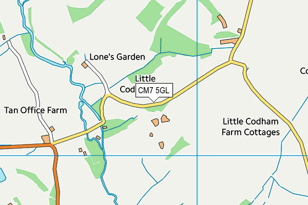 CM7 5GL map - OS VectorMap District (Ordnance Survey) CM7 5GL map - OS VectorMap District (Ordnance Survey)