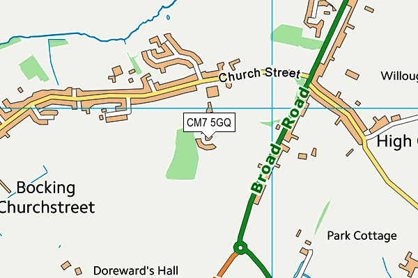 CM7 5GQ map - OS VectorMap District (Ordnance Survey) CM7 5GQ map - OS VectorMap District (Ordnance Survey)
