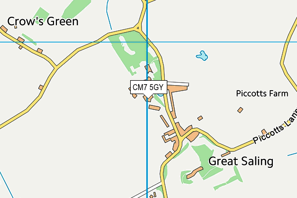 CM7 5GY map - OS VectorMap District (Ordnance Survey) CM7 5GY map - OS VectorMap District (Ordnance Survey)