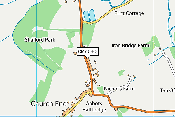 CM7 5HQ map - OS VectorMap District (Ordnance Survey) CM7 5HQ map - OS VectorMap District (Ordnance Survey)