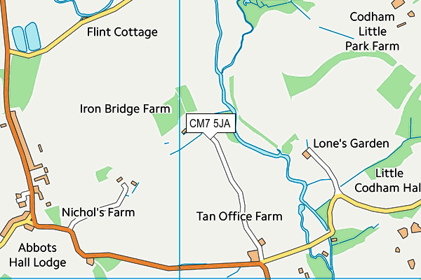 CM7 5JA map - OS VectorMap District (Ordnance Survey) CM7 5JA map - OS VectorMap District (Ordnance Survey)
