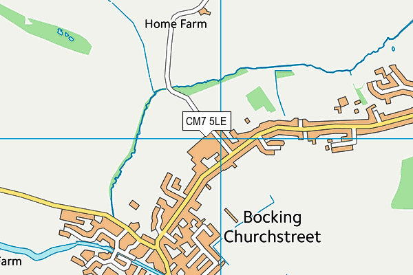 CM7 5LE map - OS VectorMap District (Ordnance Survey) CM7 5LE map - OS VectorMap District (Ordnance Survey)