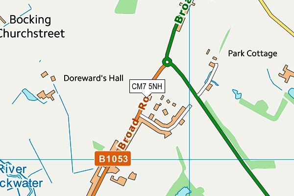 CM7 5NH map - OS VectorMap District (Ordnance Survey)