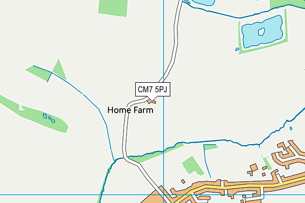 CM7 5PJ map - OS VectorMap District (Ordnance Survey) CM7 5PJ map - OS VectorMap District (Ordnance Survey)