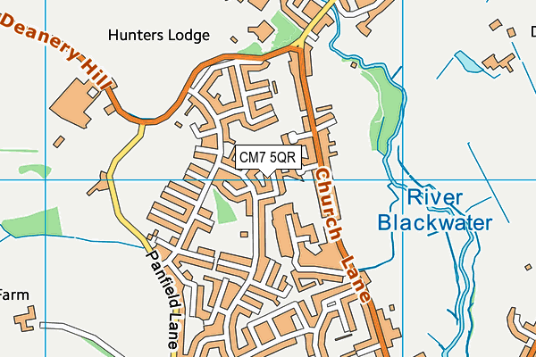 CM7 5QR map - OS VectorMap District (Ordnance Survey) CM7 5QR map - OS VectorMap District (Ordnance Survey)