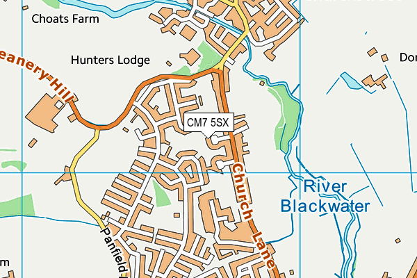 CM7 5SX map - OS VectorMap District (Ordnance Survey) CM7 5SX map - OS VectorMap District (Ordnance Survey)