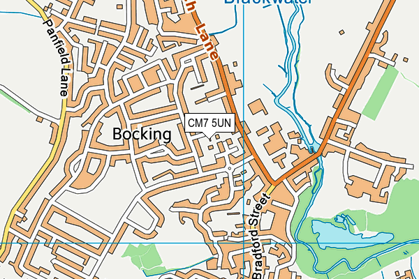 CM7 5UN map - OS VectorMap District (Ordnance Survey) CM7 5UN map - OS VectorMap District (Ordnance Survey)
