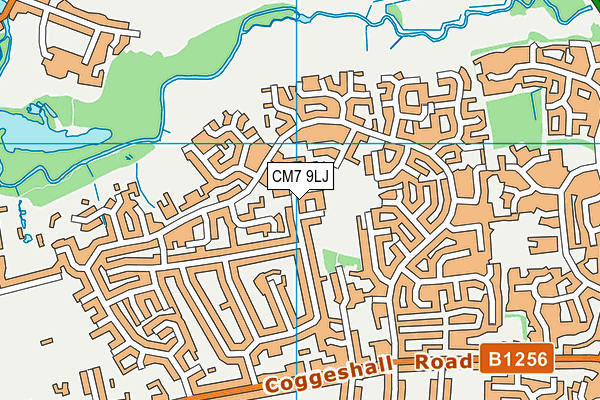 CM7 9LJ map - OS VectorMap District (Ordnance Survey) CM7 9LJ map - OS VectorMap District (Ordnance Survey)