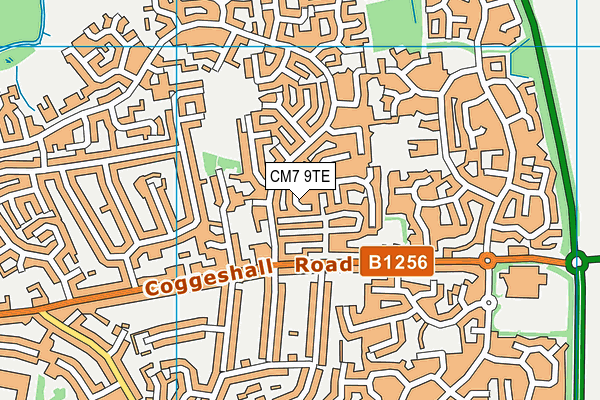 CM7 9TE map - OS VectorMap District (Ordnance Survey) CM7 9TE map - OS VectorMap District (Ordnance Survey)