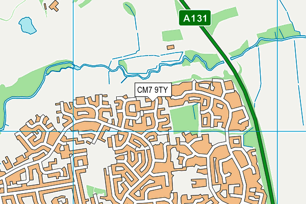 CM7 9TY map - OS VectorMap District (Ordnance Survey) CM7 9TY map - OS VectorMap District (Ordnance Survey)