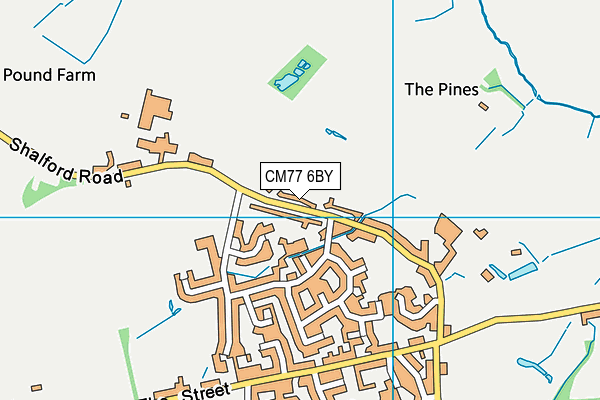 CM77 6BY map - OS VectorMap District (Ordnance Survey) CM77 6BY map - OS VectorMap District (Ordnance Survey)