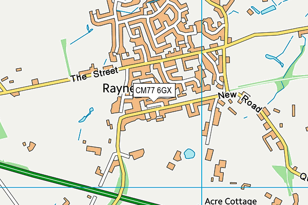 CM77 6GX map - OS VectorMap District (Ordnance Survey) CM77 6GX map - OS VectorMap District (Ordnance Survey)