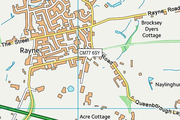 CM77 6SY map - OS VectorMap District (Ordnance Survey) CM77 6SY map - OS VectorMap District (Ordnance Survey)