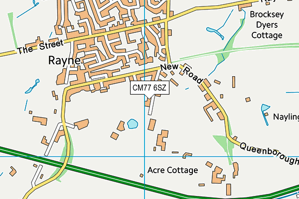 CM77 6SZ map - OS VectorMap District (Ordnance Survey) CM77 6SZ map - OS VectorMap District (Ordnance Survey)