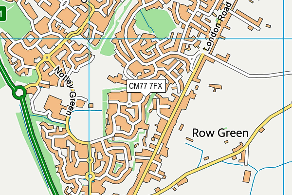 CM77 7FX map - OS VectorMap District (Ordnance Survey) CM77 7FX map - OS VectorMap District (Ordnance Survey)