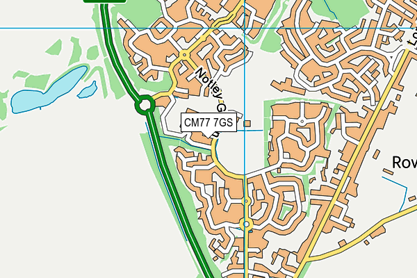CM77 7GS map - OS VectorMap District (Ordnance Survey) CM77 7GS map - OS VectorMap District (Ordnance Survey)