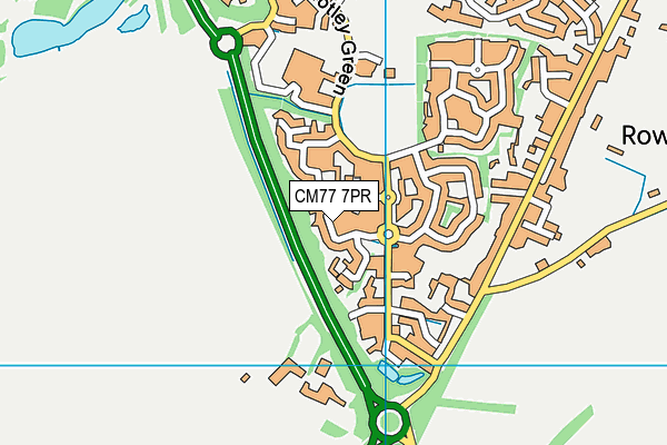 CM77 7PR map - OS VectorMap District (Ordnance Survey) CM77 7PR map - OS VectorMap District (Ordnance Survey)