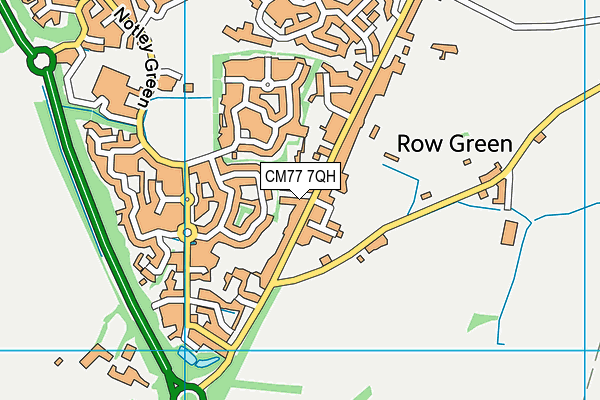 CM77 7QH map - OS VectorMap District (Ordnance Survey) CM77 7QH map - OS VectorMap District (Ordnance Survey)