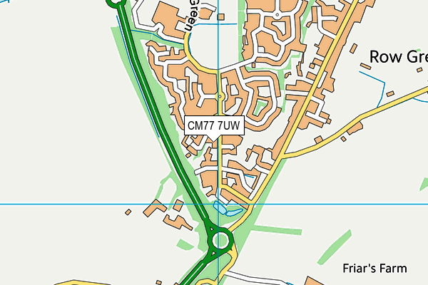 CM77 7UW map - OS VectorMap District (Ordnance Survey) CM77 7UW map - OS VectorMap District (Ordnance Survey)