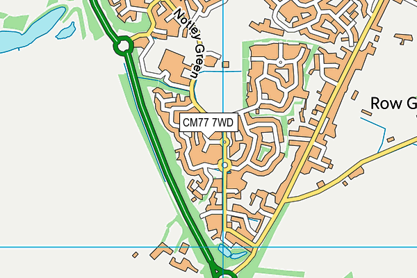 CM77 7WD map - OS VectorMap District (Ordnance Survey) CM77 7WD map - OS VectorMap District (Ordnance Survey)