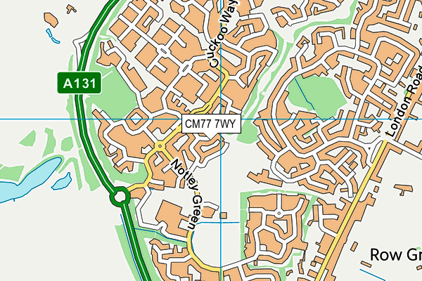 CM77 7WY map - OS VectorMap District (Ordnance Survey) CM77 7WY map - OS VectorMap District (Ordnance Survey)