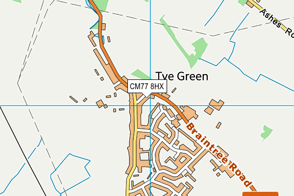CM77 8HX map - OS VectorMap District (Ordnance Survey) CM77 8HX map - OS VectorMap District (Ordnance Survey)