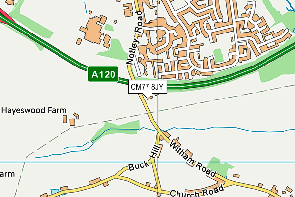 CM77 8JY map - OS VectorMap District (Ordnance Survey) CM77 8JY map - OS VectorMap District (Ordnance Survey)