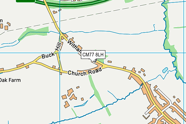 CM77 8LH map - OS VectorMap District (Ordnance Survey) CM77 8LH map - OS VectorMap District (Ordnance Survey)