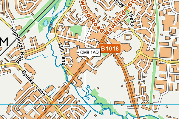 CM8 1AQ map - OS VectorMap District (Ordnance Survey) CM8 1AQ map - OS VectorMap District (Ordnance Survey)