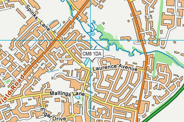 CM8 1DA map - OS VectorMap District (Ordnance Survey) CM8 1DA map - OS VectorMap District (Ordnance Survey)