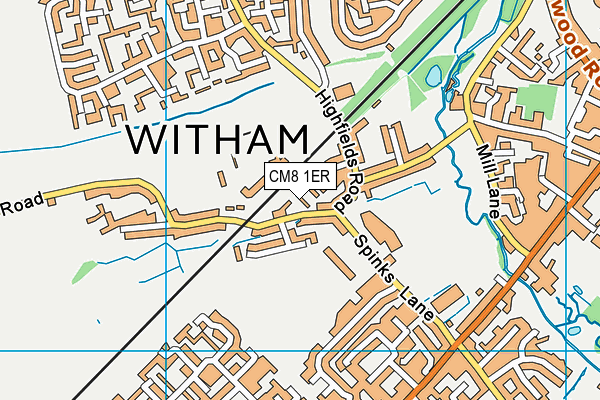CM8 1ER map - OS VectorMap District (Ordnance Survey) CM8 1ER map - OS VectorMap District (Ordnance Survey)