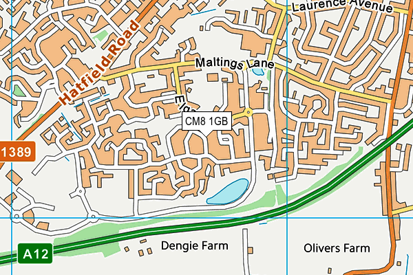 CM8 1GB map - OS VectorMap District (Ordnance Survey) CM8 1GB map - OS VectorMap District (Ordnance Survey)