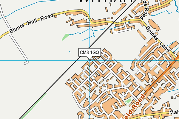 CM8 1GQ map - OS VectorMap District (Ordnance Survey) CM8 1GQ map - OS VectorMap District (Ordnance Survey)
