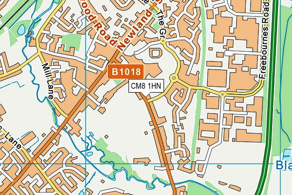 CM8 1HN map - OS VectorMap District (Ordnance Survey) CM8 1HN map - OS VectorMap District (Ordnance Survey)
