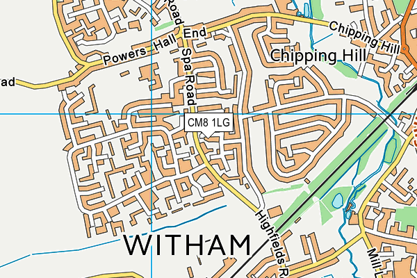 CM8 1LG map - OS VectorMap District (Ordnance Survey) CM8 1LG map - OS VectorMap District (Ordnance Survey)