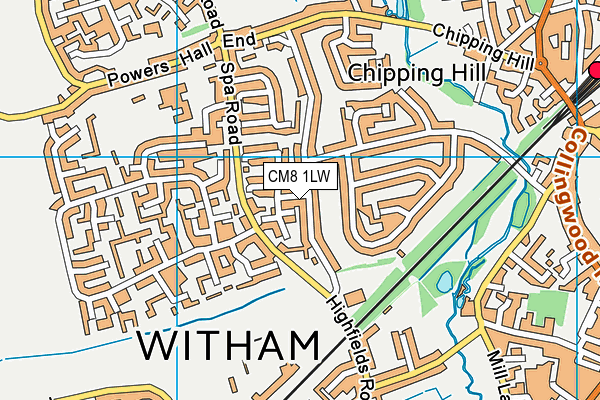CM8 1LW map - OS VectorMap District (Ordnance Survey) CM8 1LW map - OS VectorMap District (Ordnance Survey)
