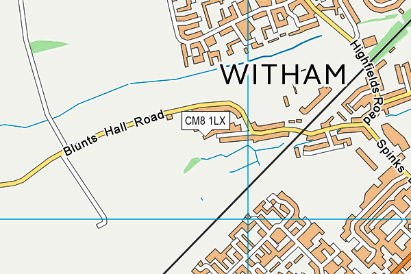 CM8 1LX map - OS VectorMap District (Ordnance Survey) CM8 1LX map - OS VectorMap District (Ordnance Survey)