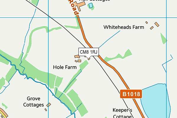 CM8 1RJ map - OS VectorMap District (Ordnance Survey) CM8 1RJ map - OS VectorMap District (Ordnance Survey)