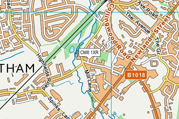 CM8 1XR map - OS VectorMap District (Ordnance Survey) CM8 1XR map - OS VectorMap District (Ordnance Survey)