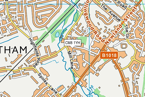 CM8 1YH map - OS VectorMap District (Ordnance Survey) CM8 1YH map - OS VectorMap District (Ordnance Survey)