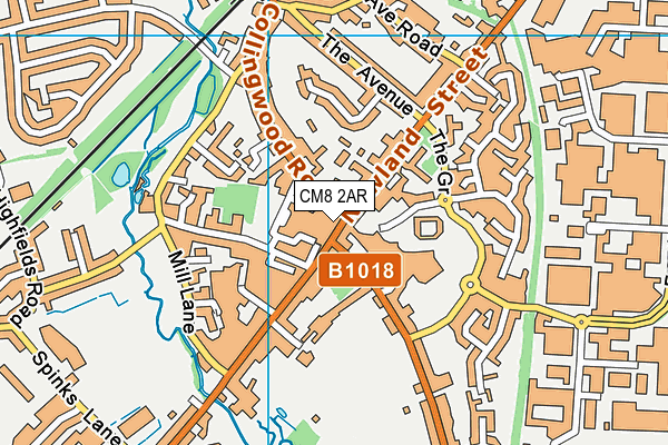 CM8 2AR map - OS VectorMap District (Ordnance Survey) CM8 2AR map - OS VectorMap District (Ordnance Survey)