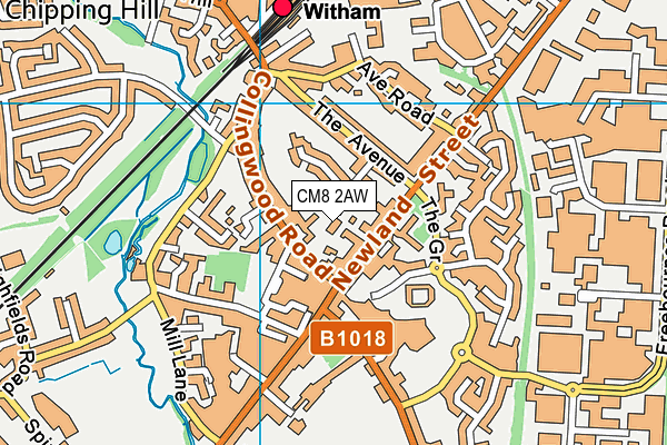 CM8 2AW map - OS VectorMap District (Ordnance Survey) CM8 2AW map - OS VectorMap District (Ordnance Survey)