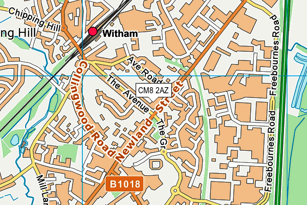 CM8 2AZ map - OS VectorMap District (Ordnance Survey) CM8 2AZ map - OS VectorMap District (Ordnance Survey)