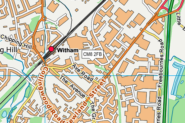 CM8 2FB map - OS VectorMap District (Ordnance Survey) CM8 2FB map - OS VectorMap District (Ordnance Survey)