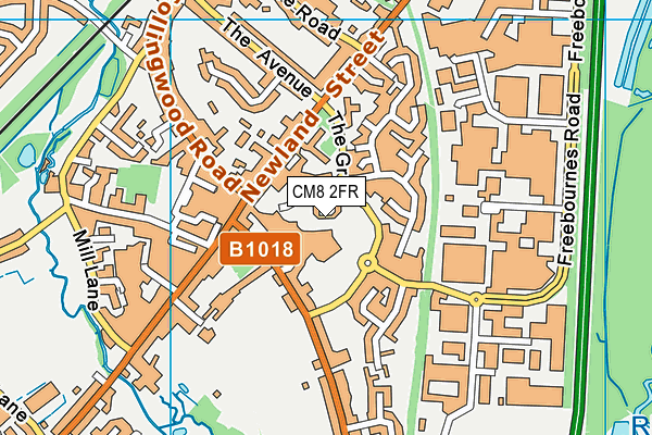 CM8 2FR map - OS VectorMap District (Ordnance Survey) CM8 2FR map - OS VectorMap District (Ordnance Survey)