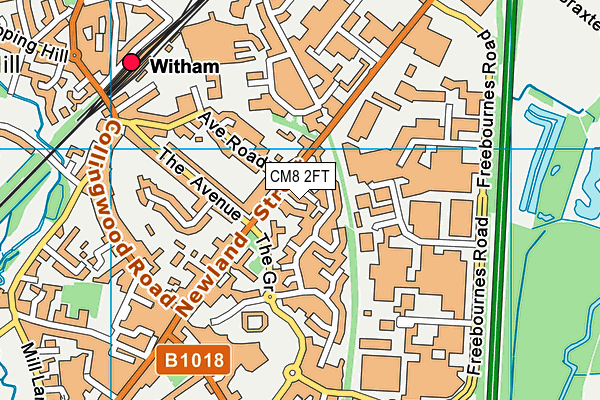 CM8 2FT map - OS VectorMap District (Ordnance Survey) CM8 2FT map - OS VectorMap District (Ordnance Survey)