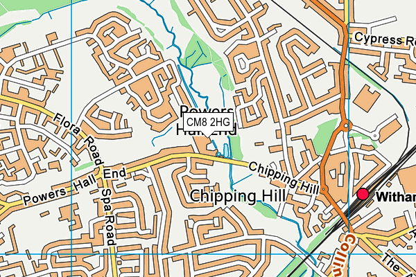 CM8 2HG map - OS VectorMap District (Ordnance Survey) CM8 2HG map - OS VectorMap District (Ordnance Survey)